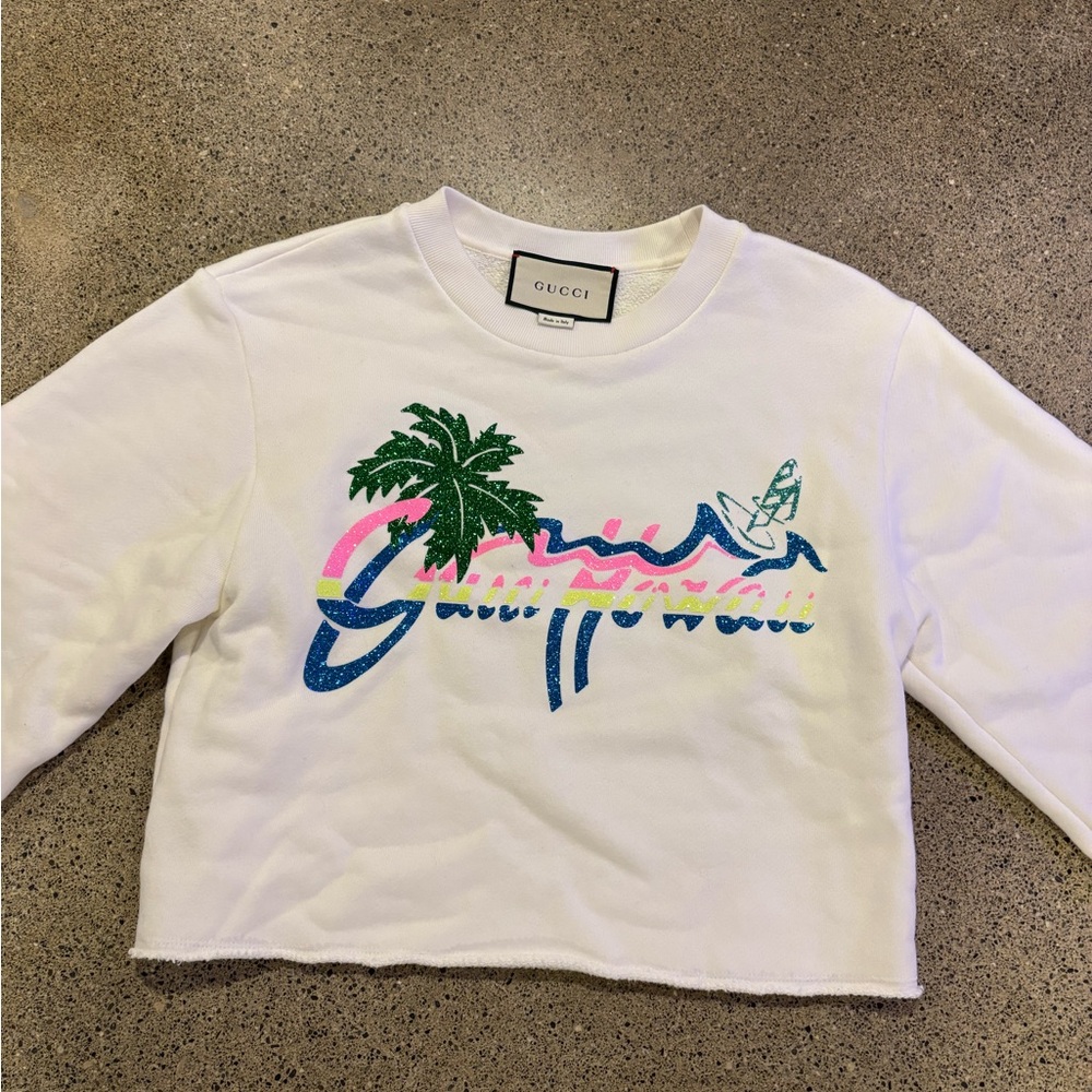 Gucci Hawaii Cropped Sweater